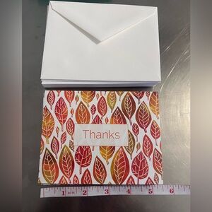 Buffini & Company Thank You Cards w/ Envelopes 15 Count Fall Leaves